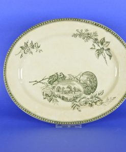 Alternative view of Ovale schotel Staffordshire Seasons in wit met sepiazwart