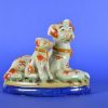 Honden beeld Victoriaans Staffordshire aardewerk Engeland rood