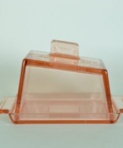 Alternative view of Art Deco kaasstolp roze glas