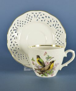 Alternative view of Kop en schotel Bavaria Schumann Arzberg zangvogels op bloesemtak