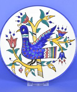 Alternative view of Wandbord met blauwe vogel - groot