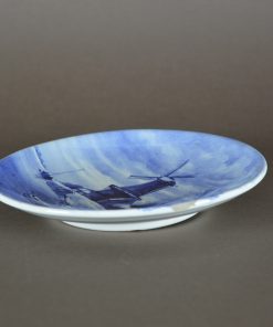 Alternative view of Wandbord Delft blauw met windmolen in winterlandschap naar Louis Apol
