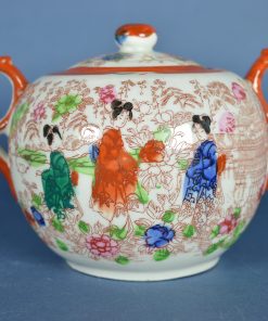 Alternative view of Japanse suikerpot met geisha's