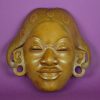 Palmhouten masker van vrouw
