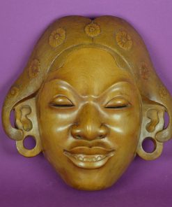Alternative view of Palmhouten masker van vrouw