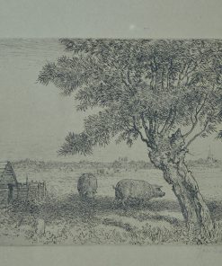 Alternative view of Jan Sühl ets | Brabants landschap met varkens