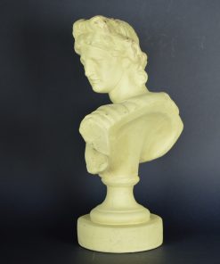 Alternative view of Buste van Apollo op smalle voet - wit gips
