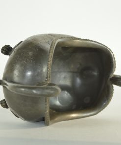 Jardinière van tin op leeuwenvoetjes