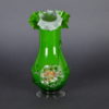 Murano vaas groen met multicolor bloem