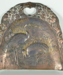 Tafelblik met reigers koper antiek