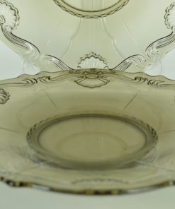 Schaal Grijs glas schelpmotief