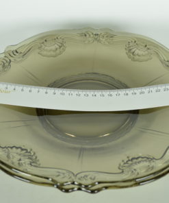 Schaal Grijs glas schelpmotief