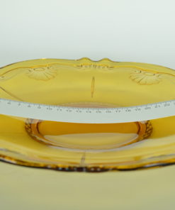 Glas schotel Amber schelp