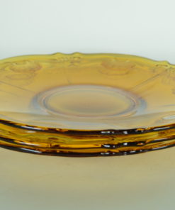 Glas schotel Amber schelp