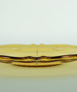 Glas schotel Amber schelp