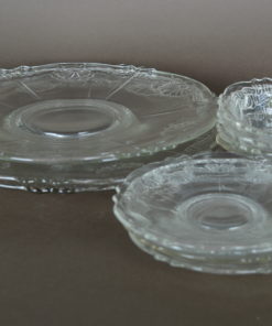 Presenteerschaal-schotels kleurloos glas bloem of schelp