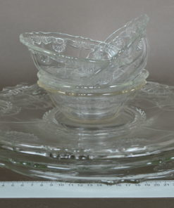 Presenteerschaal-schotels kleurloos glas bloem of schelp