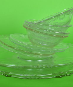 Presenteerschaal-schotels kleurloos glas bloem of schelp