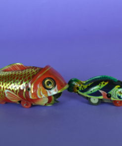 Blik speelgoed opwindbaar vis met visje