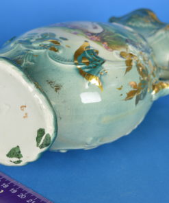 Vaas met Zwanen in turquoise en goud