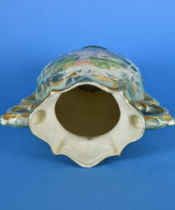 Vaas met Zwanen in turquoise en goud