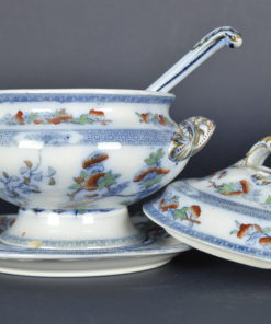 Soepterrine Copeland Spode Famille rose