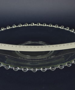 Onderschotel glas met parelrand decoratie