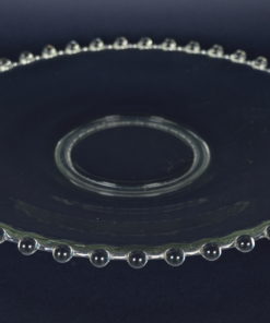 Onderschotel glas met parelrand decoratie