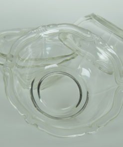 Schaaltje kleurloos glas met fantasierand