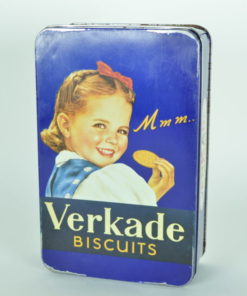 Blik Verkade meisje met koekje