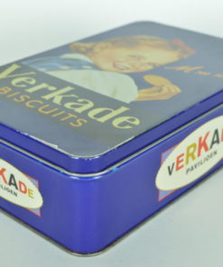 Blik Verkade meisje met koekje