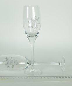 Champagneglazen Mr and Mrs