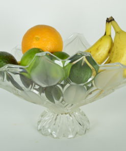 Centerpiece Jardinière glazen schaal met matglazen tulpen