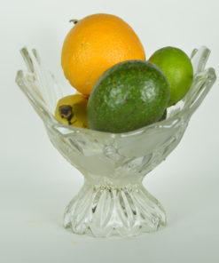 Centerpiece Jardinière glazen schaal met matglazen tulpen