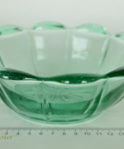 Schaal blauw-groen glas