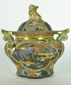 Wierookpot Japans Satsuma keramiek met Foo dog