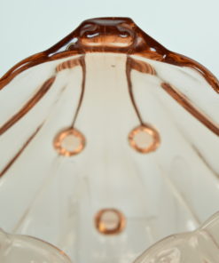 Schelpvormig schaaltje roze glas