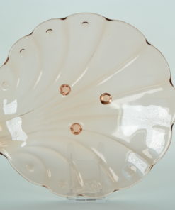 Schelpvormig schaaltje roze glas