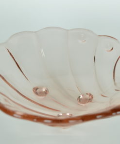 Schelpvormig schaaltje roze glas