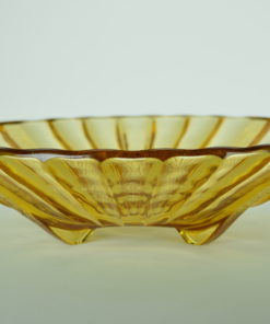 Fruitschaal amberkleurig glas Walther Amsterdam