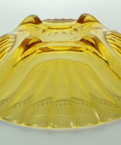 Fruitschaal amberkleurig glas Walther Amsterdam