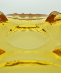 Fruitschaal amberkleurig glas Walther Amsterdam