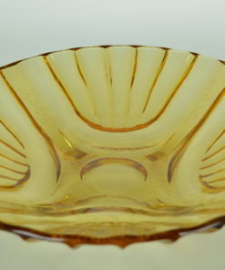 Fruitschaal amberkleurig glas Walther Amsterdam