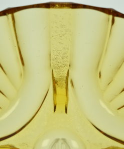 Fruitschaal amberkleurig glas Walther Amsterdam