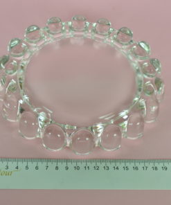 Glazen schotel met reuzen parelrand