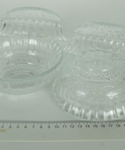 Dessertschaaltjes met feestelijk patroon