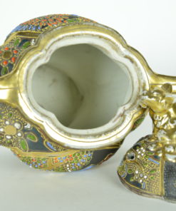 Wierookpot Japans Satsuma keramiek met Foo dog