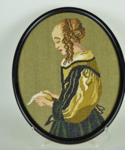 Borduurwerk naar Vermeer brieflezende vrouw