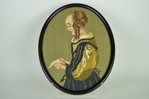 Borduurwerk naar Vermeer brieflezende vrouw