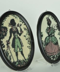 Borduurwerk klassiek silhouet man en vrouw